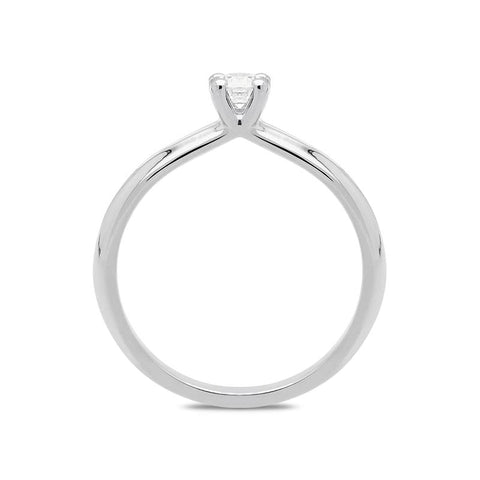 18ct White Gold 0.19ct Brilliant Cut Diamond Solitaire Ring BLC-093