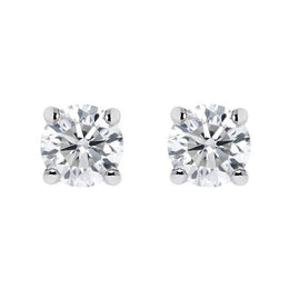 18ct White Gold 0.20ct Diamond Claw Set Solitaire Stud Earring