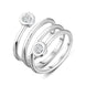 18ct White Gold 0.32ct Diamond Spiral Ring, BLC-142.