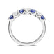 18ct White Gold 0.37ct Sapphire Diamond Half Eternity Ring FEU-1952
