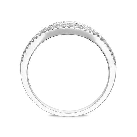 18ct White Gold 0.45ct Diamond Vintage Style Ring R958