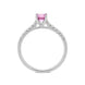 18ct White Gold 0.47ct Pink Sapphire Diamond Round Ring, RUNQ0001379.