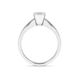18ct White Gold 0.57ct Diamond Princess Cut Solitaire Ring, RUNQ0000448.