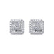 18ct White Gold 1.46ct Diamond Baguette Cut Stud Earrings, FEU-1469.
