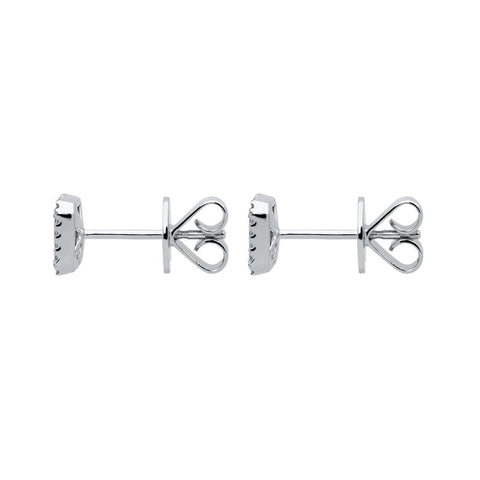 18ct White Gold 1.46ct Diamond Baguette Cut Stud Earrings, FEU-1469.
