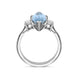 18ct White Gold 2.35ct Aquamarine Diamond Marquise Ring. FEU-1530. 