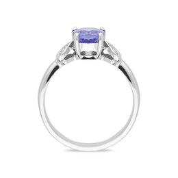 18ct White Gold 2.49ct Tanzanite and Diamond Ring 18WOVTANZ