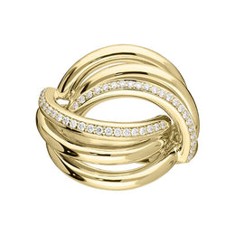 18ct Yellow Gold 0.17ct Diamond Dress Ring, STC-062.