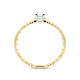 18ct Yellow Gold 0.25ct Diamond Brilliant Cut Solitaire Ring, BLC-027.