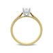 18ct Yellow Gold 0.32ct Diamond Princess Cut Solitaire Ring. FEU-1547. 