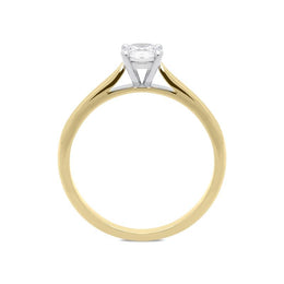 18ct Yellow Gold 0.50ct Diamond Brilliant Cut Solitaire Ring, FEU-1618. 