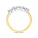 18ct Yellow Gold Diamond Claw Set Half Eternity Ring, FEU-1750.