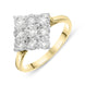 18ct Yellow Gold Diamond Cluster Ring PJW-160