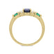 18ct Yellow Gold Sapphire, Diamond and Emerald Ring. PJW-234.