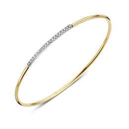 18ct Yellow Gold and Diamond Nineteen Stone Bangle BLC-018