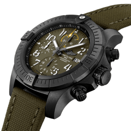 Breitling Watch Avenger Chronograph 45 Night Mission Khaki Green Folding Clasp