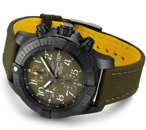 Breitling Watch Avenger Chronograph 45 Night Mission Khaki Green Folding Clasp