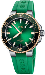 Oris Watch Aquis Date Calibre 400 Bi-Colour Green Rubber 01 400 7769 6357-07 4 22 77FC.