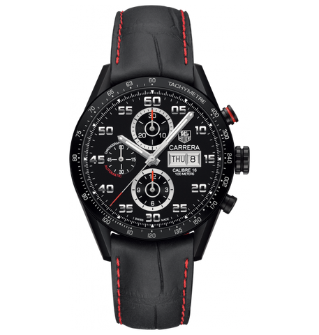 TAG Heuer Watch Carrera Calibre 16 Day Date Black Titanium. CV2A81.FC6237