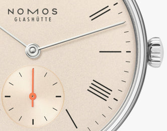 Nomos Glashutte Ludwig 33 Champagne Sapphire Crystal Watch