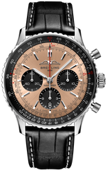 Breitling Watch Navitimer B01 Chronograph 43 Black Croc Folding Clasp AB0138241K1P1