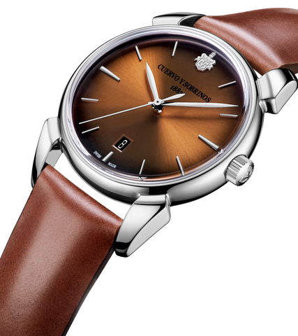 Cuervo y Sobrinos Historiador Asturias Brown Watch