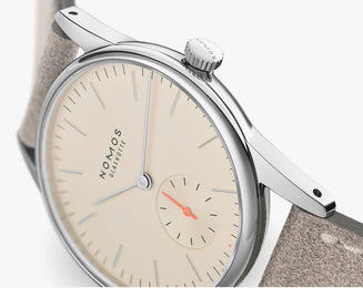 Nomos Glashutte Watch Orion 33 Champagne Sapphire Crystal
