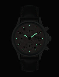 Sinn 356 Sa Pilot II Black Leather Orange Stitch Watch