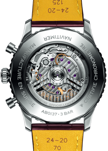 Breitling Navitimer B01 46 Brown Croc Folding Clasp Watch