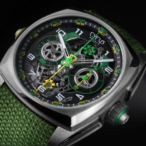 Cyrus Watch Klepcys DICE Lime Titanium Limited Edition