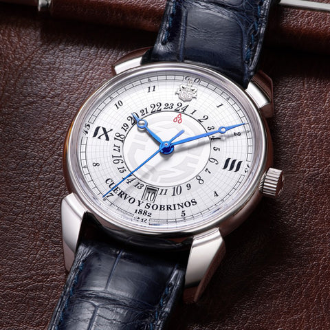 Cuervo y Sobrinos Watch Historiador GMT