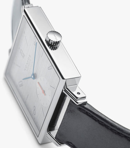 Nomos Glashutte Tetra Silvercut Sapphire Crystal Watch