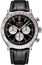 Breitling Watch Navitimer B01 Chronograph 46 Black Croc Folding Clasp AB0137211B1P1
