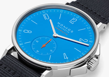 Nomos Glashutte Ahoi Neomatik Siren Blue Sapphire Crystal Watch