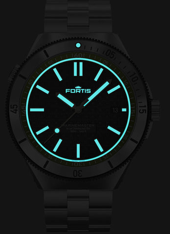 Fortis Marinemaster M 44 Woodpecker Green Bracelet Watch