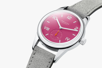 Nomos Glashutte Club Campus Deep Pink 38 Steel Back Watch