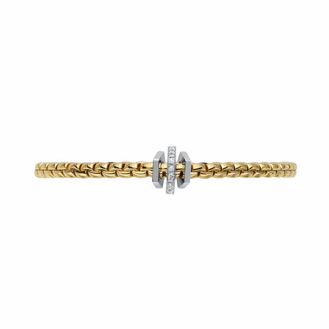 Fope Eka 18ct Yellow Gold 0.15ct Diamond Bracelet, 754B/BBR.