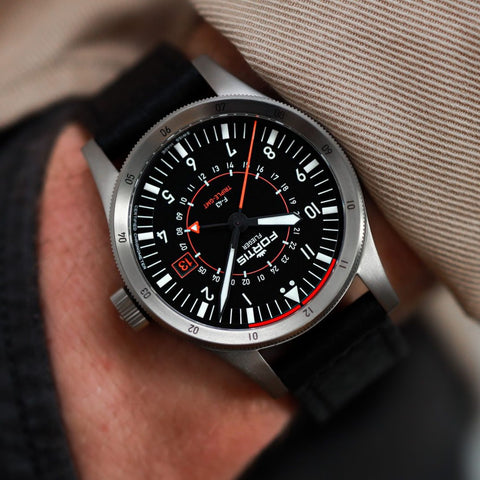 Fortis Flieger F-43 Triple-GMT Black Watch