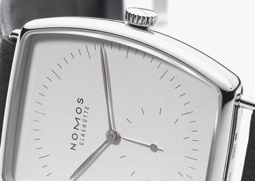 Nomos Glashutte Watch Lux Hell White Gold Sapphire Crystal