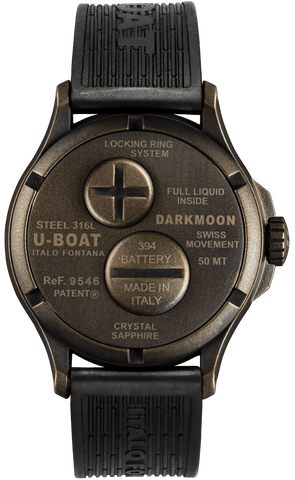 U-Boat Watch Darkmoon 44 Brown Black Curve Vintage D