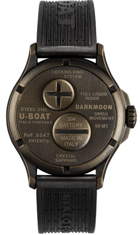 U-Boat Darkmoon 40 Brown Black Curve Vintage Watch D
