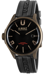 U-Boat Watch Darkmoon 40 Black Brown Curve Vintage 9549