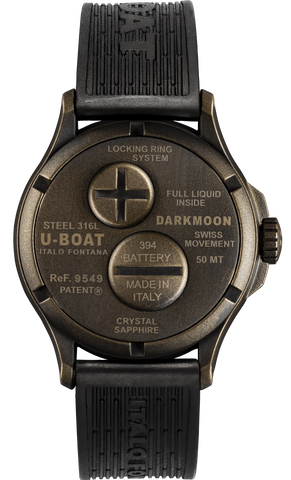 U-Boat Watch Darkmoon 40 Black Brown Curve Vintage