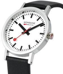 Mondaine Classic Vegan Grape Leather Watch