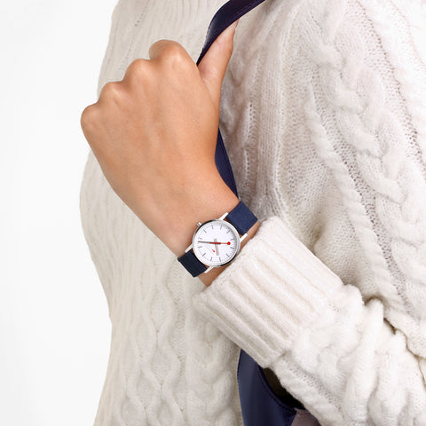 Mondaine Classic Deep Ocean Blue Textile