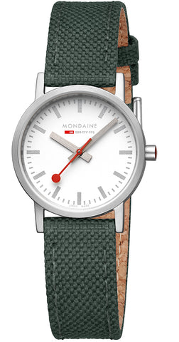 Mondaine Watch Classic Park Green Textile A658.30323.17SBS