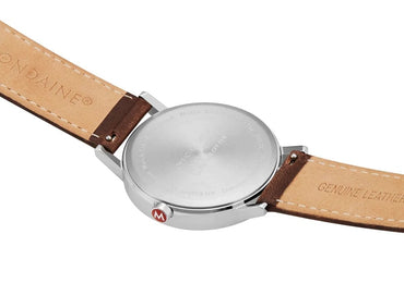 Mondaine Classic Vegan Grape Leather Watch