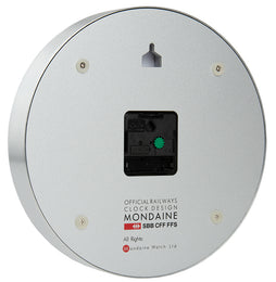 Mondaine Clock Pure Edition Aluminium Brushed Silver D