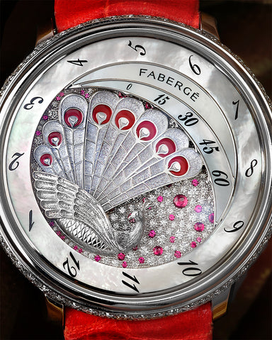 Faberge Watch Lady Compliquee Peacock Ruby