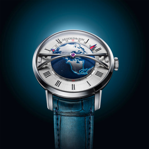 Arnold & Son Globetrotter Steel Opaline Limited Edition Watch